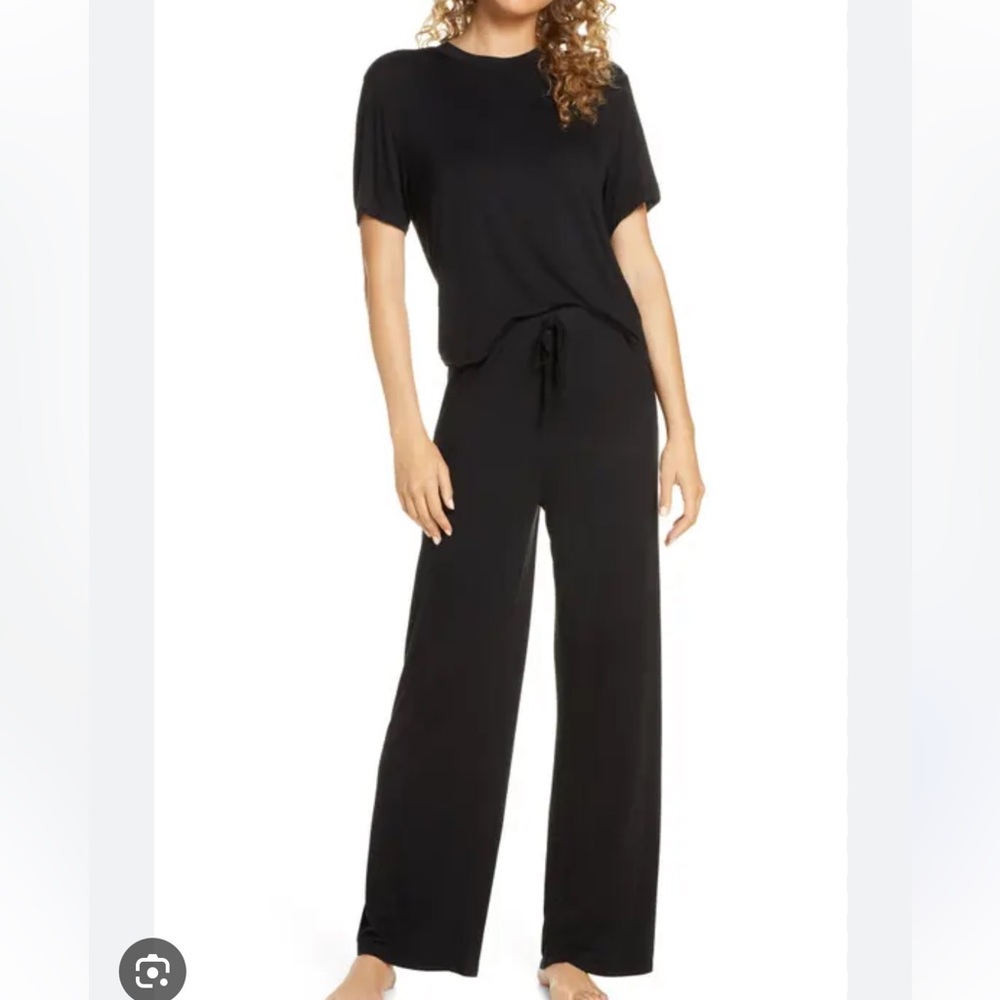 Nordstrom Lingerie Black Pajama Set